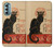 S2739 チャットノワール 黒猫 ヴィンテージ Chat Noir Black Cat Vintage Motorola Moto G Stylus 5G (2022) バックケース、フリップケース・カバー