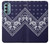 S3357 ネイビーブルーバンダナパターン Navy Blue Bandana Pattern Motorola Moto G Stylus 5G (2022) バックケース、フリップケース・カバー