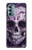 S3582 紫の頭蓋骨 Purple Sugar Skull Motorola Moto G Stylus 5G (2022) バックケース、フリップケース・カバー