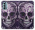 S3582 紫の頭蓋骨 Purple Sugar Skull Motorola Moto G Stylus 5G (2022) バックケース、フリップケース・カバー