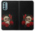 S3753 ダークゴシックゴススカルローズ Dark Gothic Goth Skull Roses Motorola Moto G Stylus 5G (2022) バックケース、フリップケース・カバー