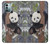 S3793 かわいい赤ちゃん雪パンダのペイント Cute Baby Panda Snow Painting Nokia G11, G21 バックケース、フリップケース・カバー