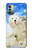 S3794 北極シロクマはシールに恋するペイント Arctic Polar Bear and Seal Paint Nokia G11, G21 バックケース、フリップケース・カバー