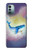 S3802 夢のクジラ パステルファンタジー Dream Whale Pastel Fantasy Nokia G11, G21 バックケース、フリップケース・カバー