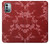 S3817 赤い花の桜のパターン Red Floral Cherry blossom Pattern Nokia G11, G21 バックケース、フリップケース・カバー