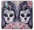 S3821 シュガースカルスチームパンクガールゴシック Sugar Skull Steam Punk Girl Gothic Nokia G11, G21 バックケース、フリップケース・カバー