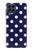 S3533 ブルーの水玉 Blue Polka Dot Samsung Galaxy M53 バックケース、フリップケース・カバー