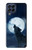 S3693 グリムホワイトウルフ満月 Grim White Wolf Full Moon Samsung Galaxy M53 バックケース、フリップケース・カバー