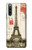 S2108 エッフェル塔パリポストカード Eiffel Tower Paris Postcard Sony Xperia 10 IV バックケース、フリップケース・カバー