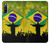 S2981 ブラジルサッカー Brazil Football Soccer Map Flag Sony Xperia 10 IV バックケース、フリップケース・カバー