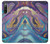 S3676 カラフルな抽象的な大理石の石 Colorful Abstract Marble Stone Sony Xperia 10 IV バックケース、フリップケース・カバー