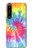 S1697 絞り染め カラフルなグラフィックプリント Tie Dye Colorful Graphic Printed Sony Xperia 1 IV バックケース、フリップケース・カバー