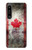 S2490 カナダメープルリーフ旗 Canada Maple Leaf Flag Texture Sony Xperia 1 IV バックケース、フリップケース・カバー