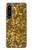 S3388 ゴールドラメグラフィックプリント Gold Glitter Graphic Print Sony Xperia 1 IV バックケース、フリップケース・カバー