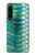 S3414 緑のヘビの鱗 グラフィックプリント Green Snake Scale Graphic Print Sony Xperia 1 IV バックケース、フリップケース・カバー