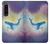 S3802 夢のクジラ パステルファンタジー Dream Whale Pastel Fantasy Sony Xperia 1 IV バックケース、フリップケース・カバー