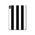 S2297 黒と白の縦縞 Black and White Vertical Stripes iPad Air (2022, 2020), Air 11 (2024,2025), Pro 11 (2022) タブレットケース