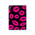 S2933 ピンクの唇のキス Pink Lips Kisses on Black iPad Air (2020, 2022), Air 11 (2024,2025,2026), Pro 11 (2022) タブレットケース