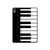 S3078 黒と白のピアノキーボード Black and White Piano Keyboard iPad Air (2020, 2022), Air 11 (2024,2025,2026), Pro 11 (2022) タブレットケース
