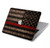S3804 消防士メタルレッドラインフラググラフィック Fire Fighter Metal Red Line Flag Graphic MacBook Air 13″ (2022,2025) - A2681, A3113, A3240 ケース・カバー