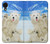 S3794 北極シロクマはシールに恋するペイント Arctic Polar Bear and Seal Paint Samsung Galaxy A03 Core バックケース、フリップケース・カバー