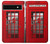 S0058 ロンドン〔イギリス〕の赤い電話ボックス Classic British Red Telephone Box Google Pixel 6a バックケース、フリップケース・カバー