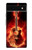 S0415 火ギター Fire Guitar Burn Google Pixel 6a バックケース、フリップケース・カバー