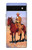 S0772 カウボーイ西部 Cowboy Western Google Pixel 6a バックケース、フリップケース・カバー