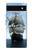 S1096 海で帆船 Sailing Ship in an Ocean Google Pixel 6a バックケース、フリップケース・カバー