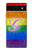 S2899 レインボーLGBTゲイプライド旗 Rainbow LGBT Gay Pride Flag Google Pixel 6a バックケース、フリップケース・カバー