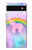 S3070 レインボーユニコーンパステル Rainbow Unicorn Pastel Sky Google Pixel 6a バックケース、フリップケース・カバー