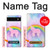 S3070 レインボーユニコーンパステル Rainbow Unicorn Pastel Sky Google Pixel 6a バックケース、フリップケース・カバー