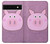 S3269 豚の漫画 Pig Cartoon Google Pixel 6a バックケース、フリップケース・カバー