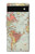 S3418 ヴィンテージの世界地図 Vintage World Map Google Pixel 6a バックケース、フリップケース・カバー