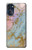 S3717 ローズゴールドブルーパステル大理石グラフィックプリント Rose Gold Blue Pastel Marble Graphic Printed Motorola Moto G (2022) バックケース、フリップケース・カバー