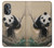 S2210 パンダふわふわアートの絵画 Panda Fluffy Art Painting OnePlus Nord N20 5G バックケース、フリップケース・カバー