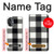 S2842 ブラックとホワイトバッファローチェック柄 Black and White Buffalo Check Pattern OnePlus Nord N20 5G バックケース、フリップケース・カバー