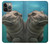 S3871 かわいい赤ちゃんカバ カバ Cute Baby Hippo Hippopotamus iPhone 13 Pro バックケース、フリップケース・カバー