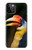 S3876 カラフルなサイチョウ Colorful Hornbill iPhone 12, iPhone 12 Pro バックケース、フリップケース・カバー