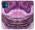 S3896 紫色の大理石の金の筋 Purple Marble Gold Streaks iPhone 12 mini バックケース、フリップケース・カバー