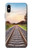 S3866 鉄道直線線路 Railway Straight Train Track iPhone X, iPhone XS バックケース、フリップケース・カバー