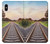 S3866 鉄道直線線路 Railway Straight Train Track iPhone X, iPhone XS バックケース、フリップケース・カバー