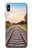 S3866 鉄道直線線路 Railway Straight Train Track iPhone XS Max バックケース、フリップケース・カバー