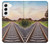 S3866 鉄道直線線路 Railway Straight Train Track Samsung Galaxy S22 バックケース、フリップケース・カバー