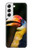 S3876 カラフルなサイチョウ Colorful Hornbill Samsung Galaxy S22 バックケース、フリップケース・カバー