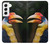 S3876 カラフルなサイチョウ Colorful Hornbill Samsung Galaxy S22 バックケース、フリップケース・カバー