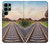 S3866 鉄道直線線路 Railway Straight Train Track Samsung Galaxy S22 Ultra バックケース、フリップケース・カバー