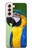 S3888 コンゴウインコの顔の鳥 Macaw Face Bird Samsung Galaxy S21 5G バックケース、フリップケース・カバー