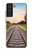 S3866 鉄道直線線路 Railway Straight Train Track Samsung Galaxy S21 FE 5G バックケース、フリップケース・カバー