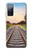 S3866 鉄道直線線路 Railway Straight Train Track Samsung Galaxy S20 FE バックケース、フリップケース・カバー